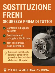 Scopri di più sull'articolo Sostituzione freni: sicurezza prima di tutto!