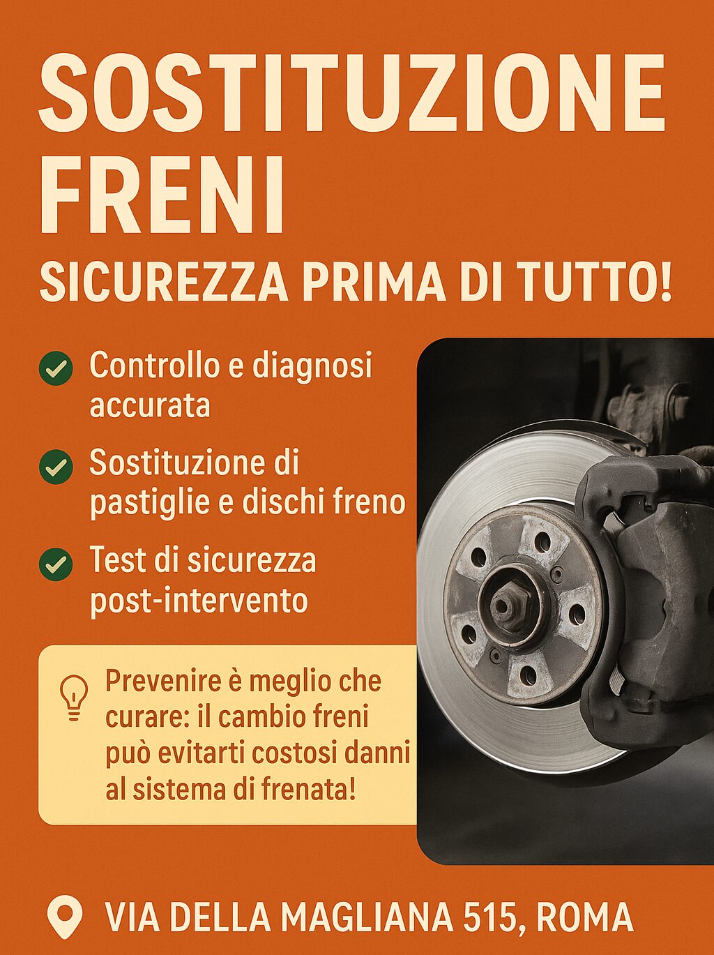 Al momento stai visualizzando Sostituzione freni: sicurezza prima di tutto!